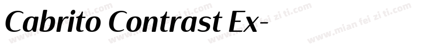 Cabrito Contrast Ex字体转换
